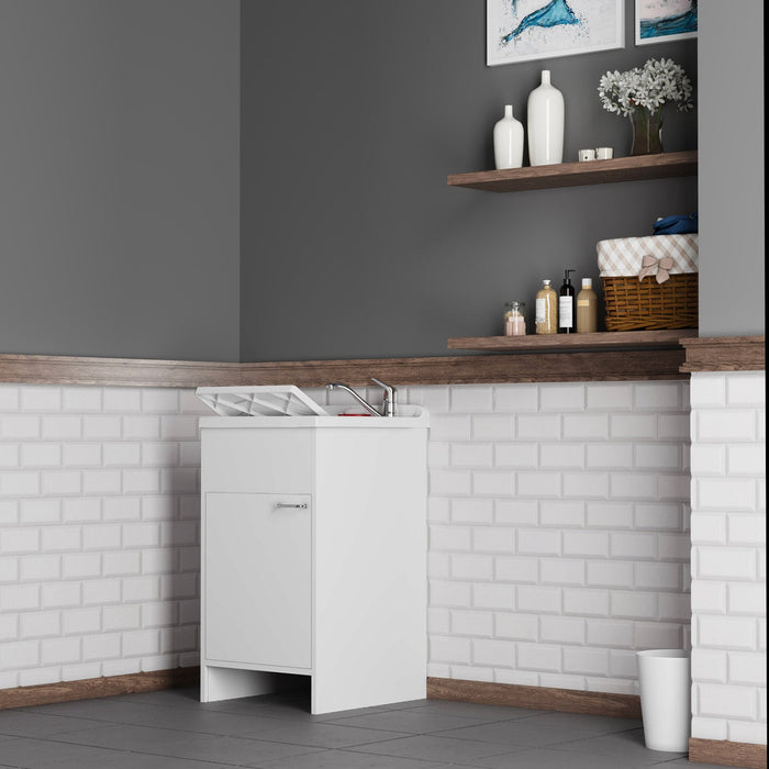 Mobile Lavatoio in PVC 45x50x85cm 1 Anta Forlani Honest Bianco