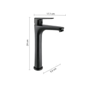 Miscelatore Como alto per lavabo nero matt 29 x 5,3 x 17,1 cm