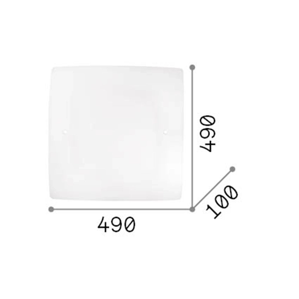 Plafoniera Moderna Celine Vetro Bianco 4 Luci E27