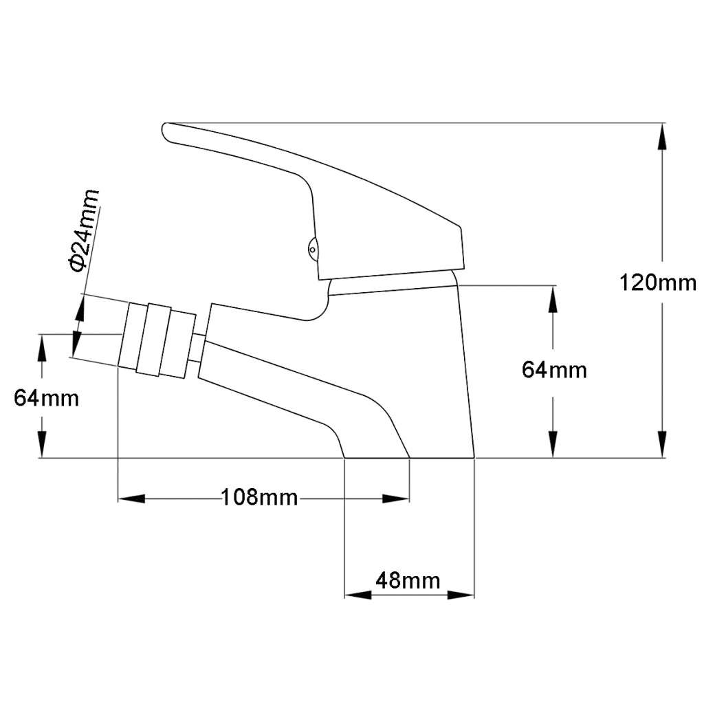 Rubinetto Miscelatore da Bagno e Bidet Cromo CFW2166855