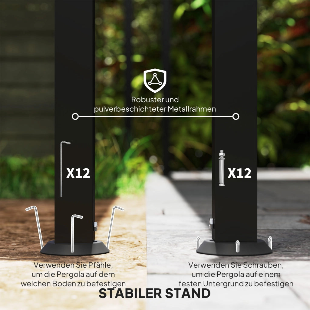 Pergola da giardino ¨C zephmum ¨C colore cremewei? 3x5 m