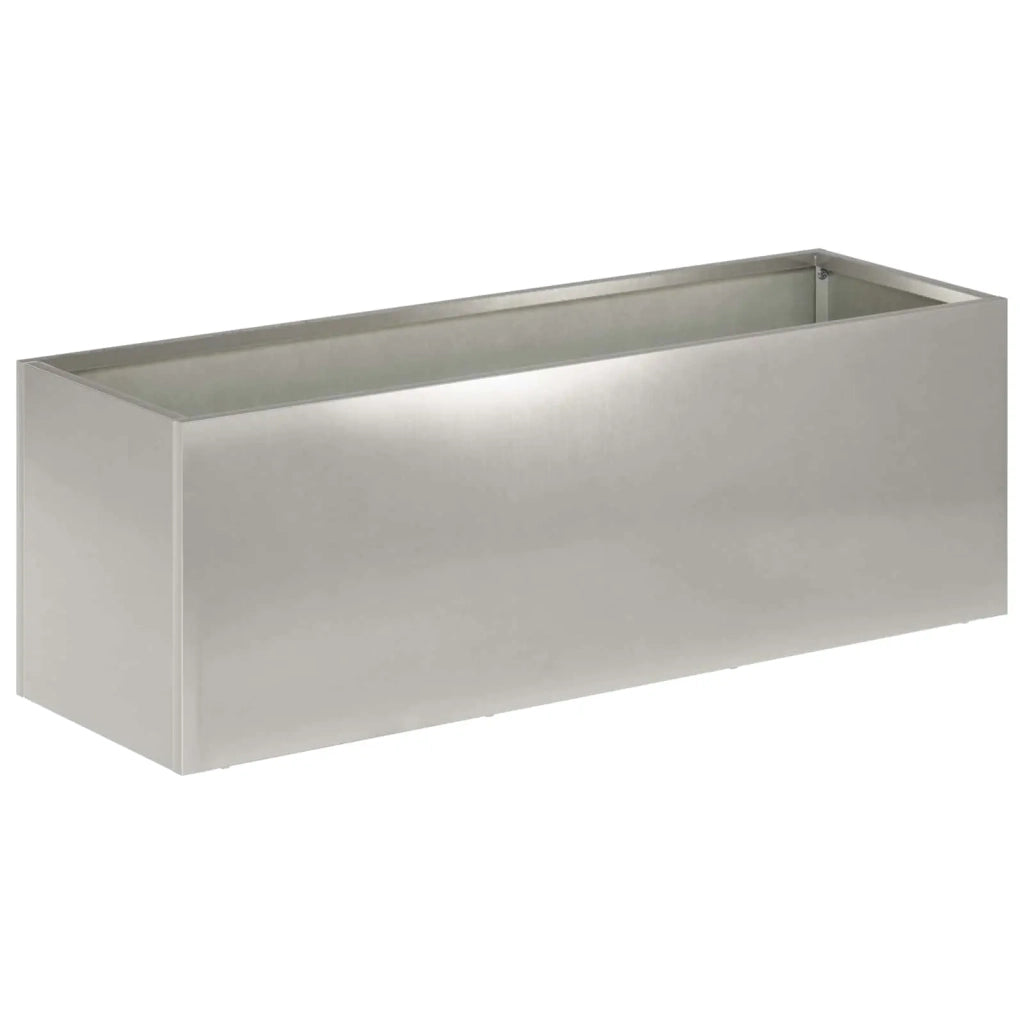 Vaso da giardino 2 pz Argento 60 x 20 x 20 cm Acciaio Inox 8005157