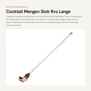 Lepel per Cocktail in Acciaio Inossidabile - Lunghezza Steel - Manico Antiscivolo - Lepel per Mescolare - Lepel per Bar - Strumento Fondamentale per Barman - Lepel per Mescolare