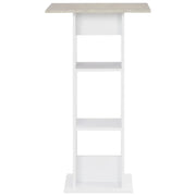 Tavolo da Bar Bianco e Cemento 60x60x110 cm 280208