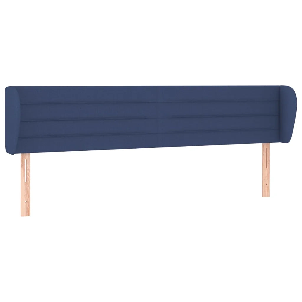 Testiera ad Orecchio-Testata con Orecchie Blu 183x23x78/88 cm in Tessuto 964349