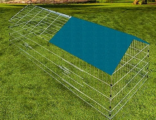Recinto Conigli Esterno 180x75x75cm Conigliera con Protezione Solare Giardino Gabbia Animali Porcellini India Lepri
