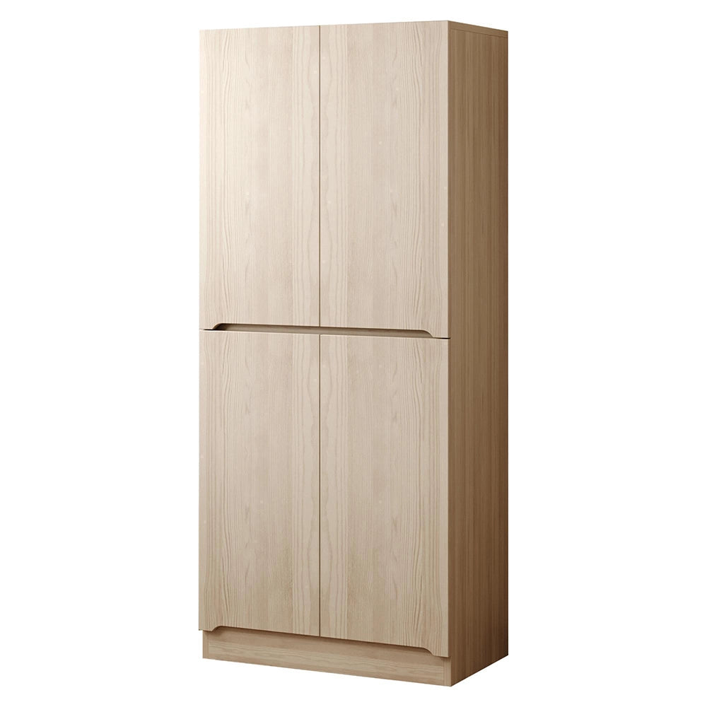 Armadio 2 ante 70x40x170 cm - Xylo - con piccolo ripiano, colore legno naturale
