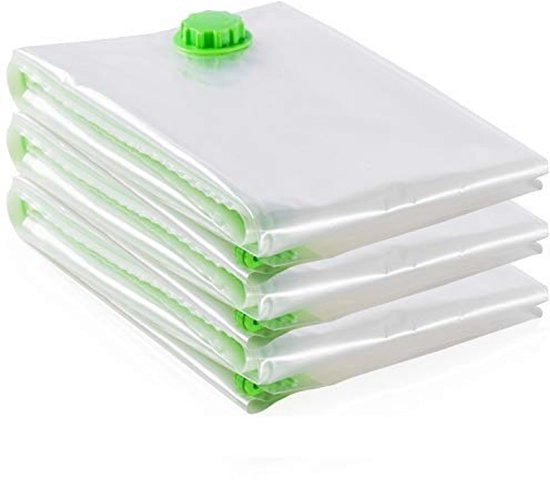 Set di sacchetti per la stoffa per abbigliamento con pompa a vuoto wireless, confezione da 15 (6x 40x54cm, 6x 47x64cm, 3x 54x74cm), sacchetti stoffa per abbigliamento spazienti per viaggi e organizzazione della valigia