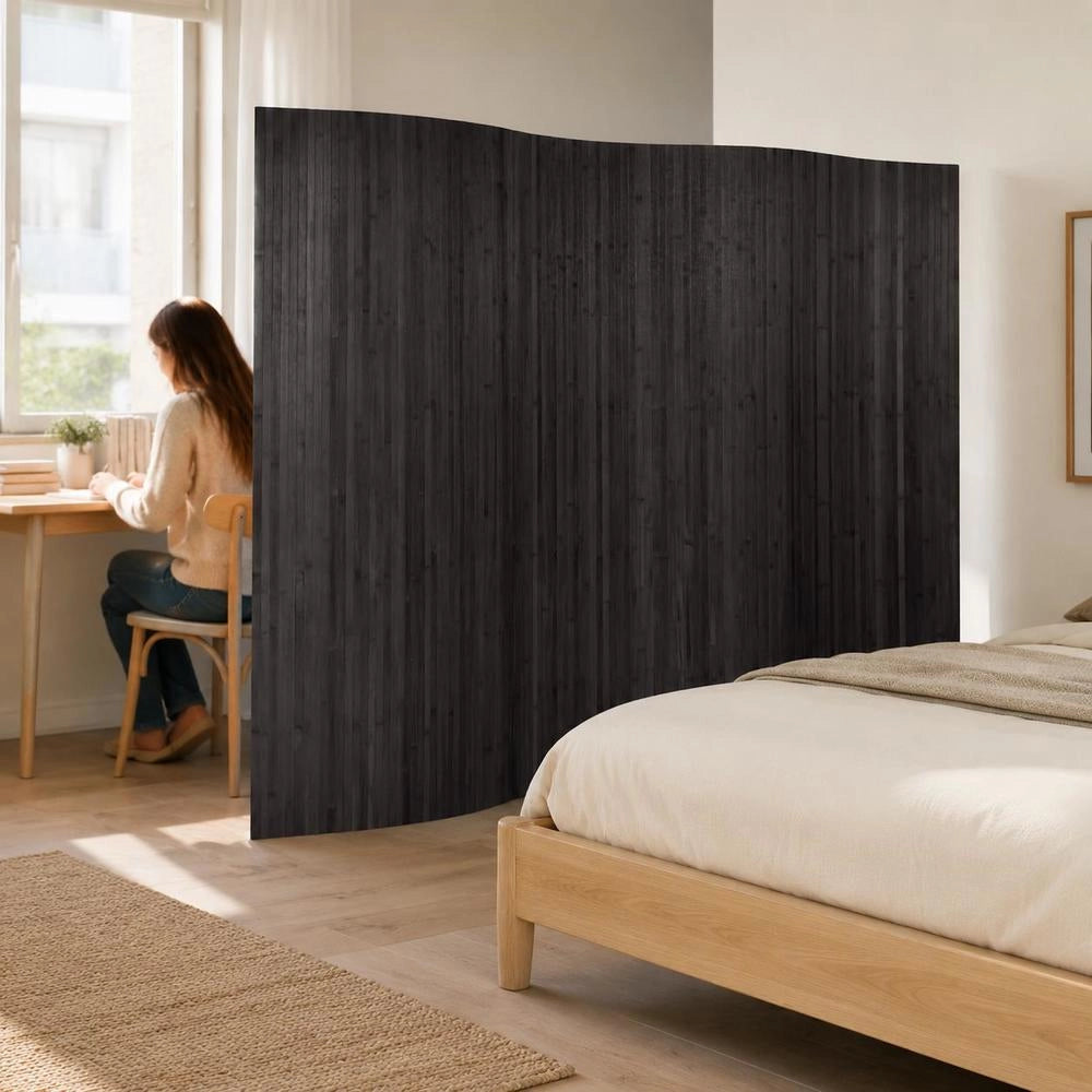 Bamboo Room Divider, Grey, 250x165 Cm