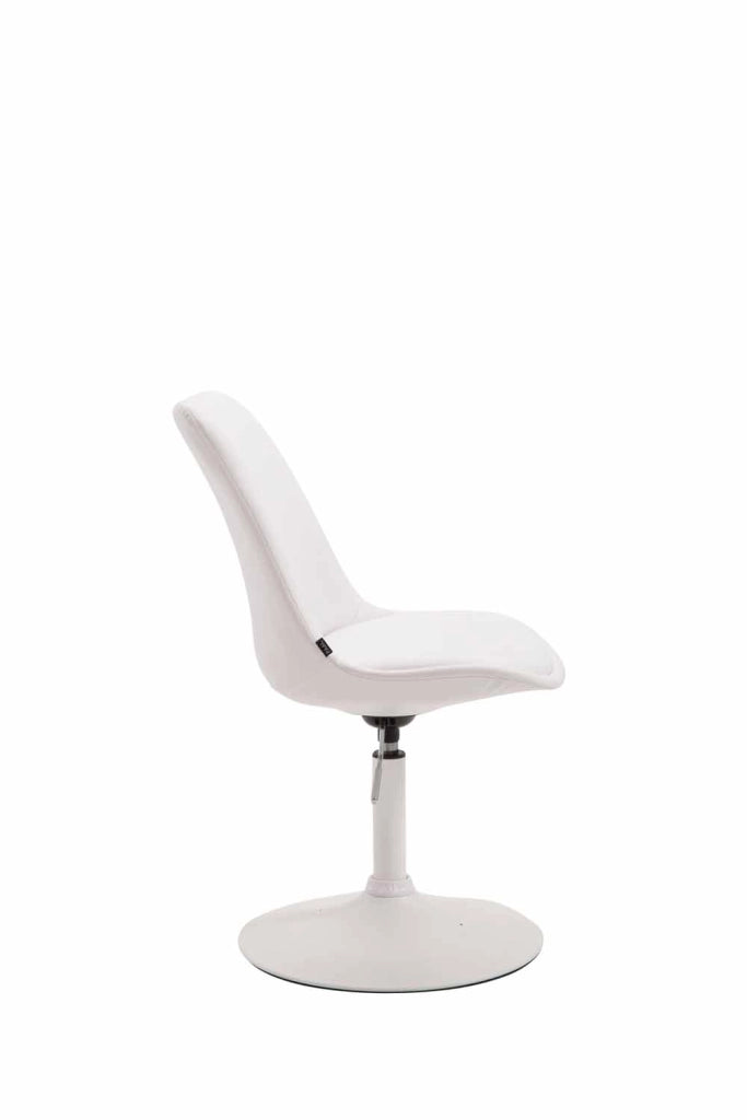 Sedia da pranzo MAVERICK in similpelle bianco,bianco