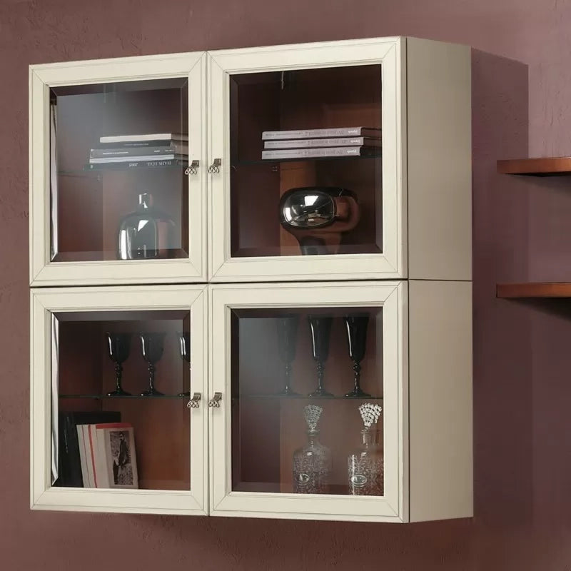 Parete attrezzata porta tv classica legno bicolore shabby - Mobili 2G