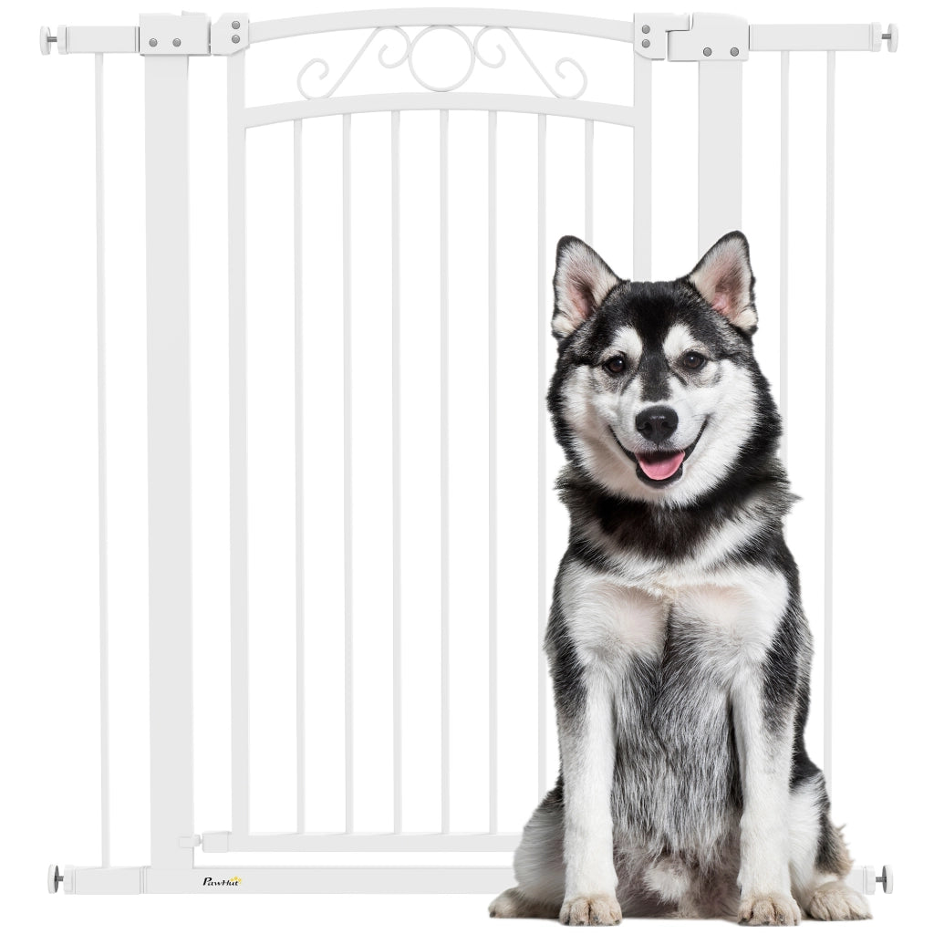 Porta per Cani Regolabile 76-104 cm ¨C zephmum ¨C Bianco