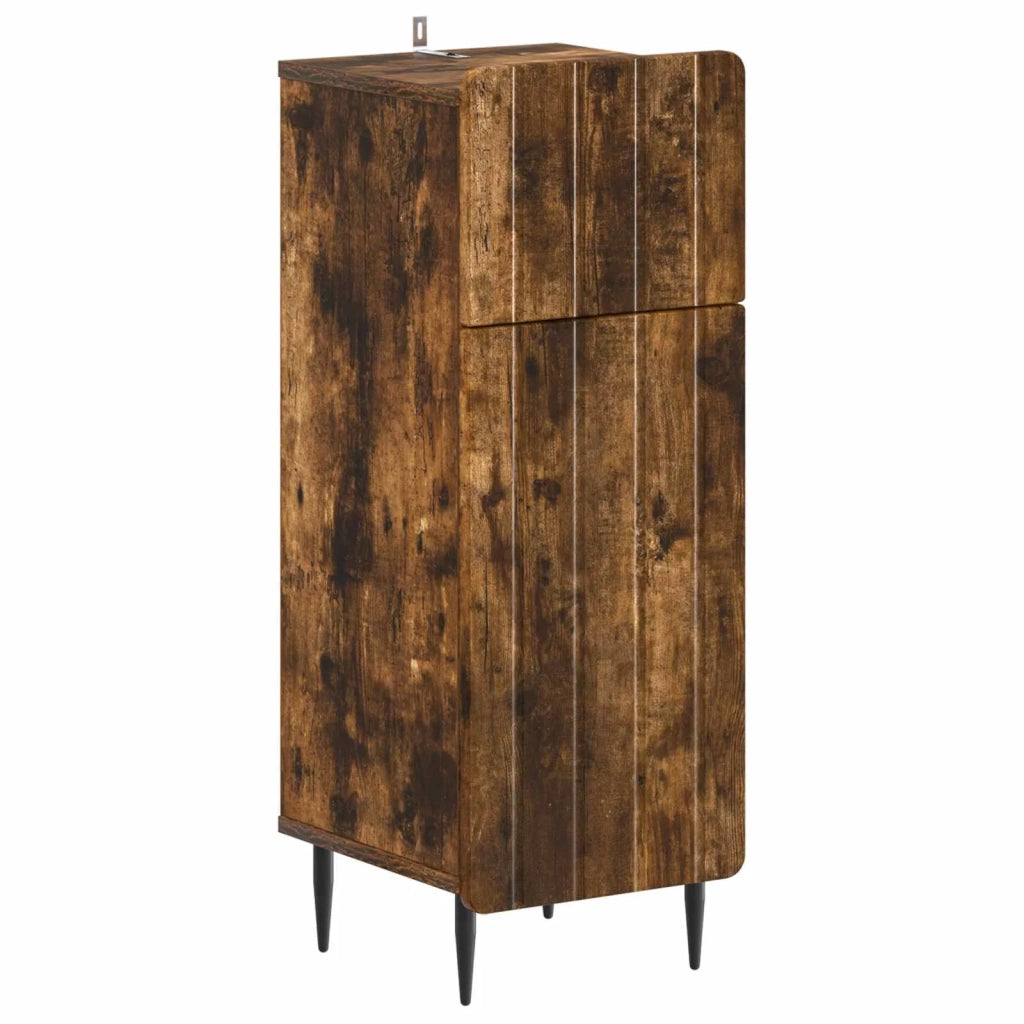 Set di Mobili da Bagno da 4 Pezzi ZWOLLE Rovere Fumo 3417923