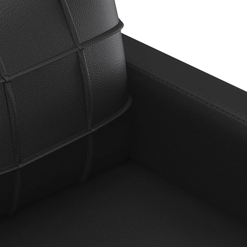 Divano | Divano da soggiorno | Sofa a 2 Posti Nero 120 cm in Similpelle