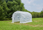 Serra da Giardino Tunnel 4x2x2 m ¨C zephmum ¨C Bianco con 6 Finestre
