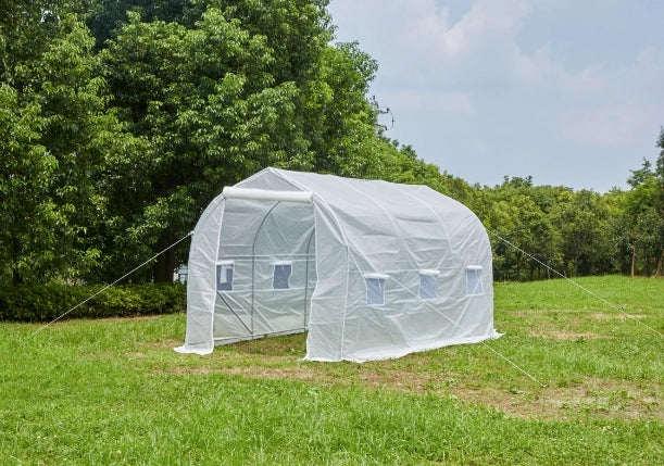 Serra da Giardino Tunnel 4x2x2 m ¨C zephmum ¨C Bianco con 6 Finestre