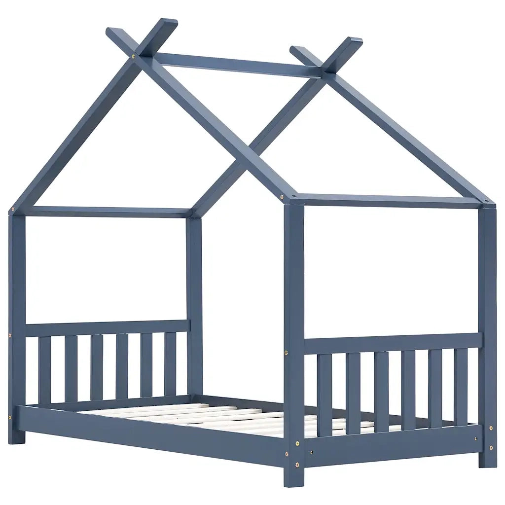 Giroletto per Bambini Grigio in Massello di Pino 70x140 cm 283370