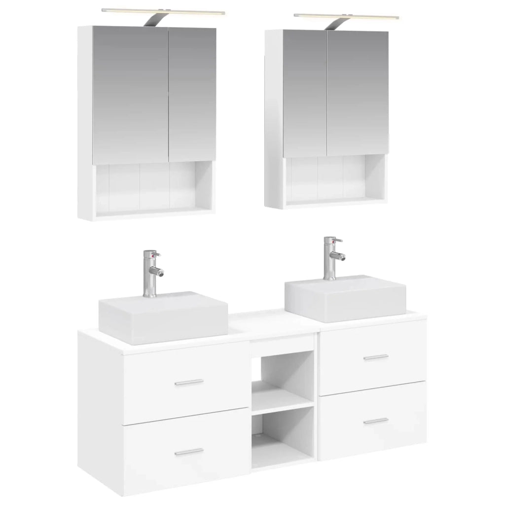 Set di mobili per il bagno 5 pcs Bianco 3406799