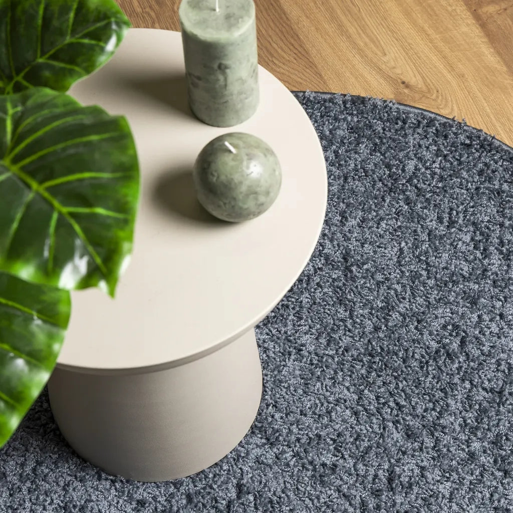 Tappeto Shaggy PAMPLONA a Pelo Lungo Moderno Blu Ø 280 cm 375337