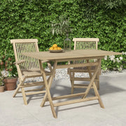 Tavolo da Giardino Pieghevole Grigio120x70x75 cm Massello Teakcod mxl 102870