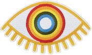 Patch di striscia con disegno a maglia regalo - Applicazione creativa per abbigliamento 

Modello: Regenboogoog 

Codice prodotto: 123456 

Dimensioni: 10x5 cm 

Materiali: cotone, filo da maglia