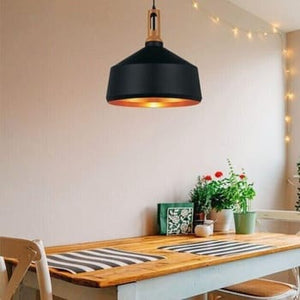 Lampadario Portalampada a Sospensione Attacco E27 Design Nordico IP20 Da Interni nero