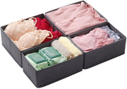 Set di 4 organizzatori per cassetta di abbigliamento, adatto per armadi PAX da 50x58 cm, organizzatore per bambini, pieghevole, robusto, grigio