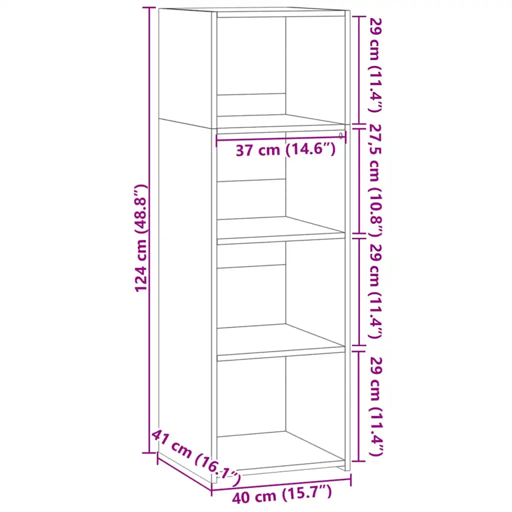 Credenza Grigio Sonoma 40x41x124cm in Legno Multistrato 846388