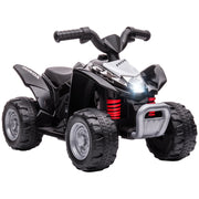 EasyComfort Quad Elettrico per Bambini 18-36 Mesi con Luci LED, Clacson e Pedali, 65.5x38.5x43.5 cm, Nero