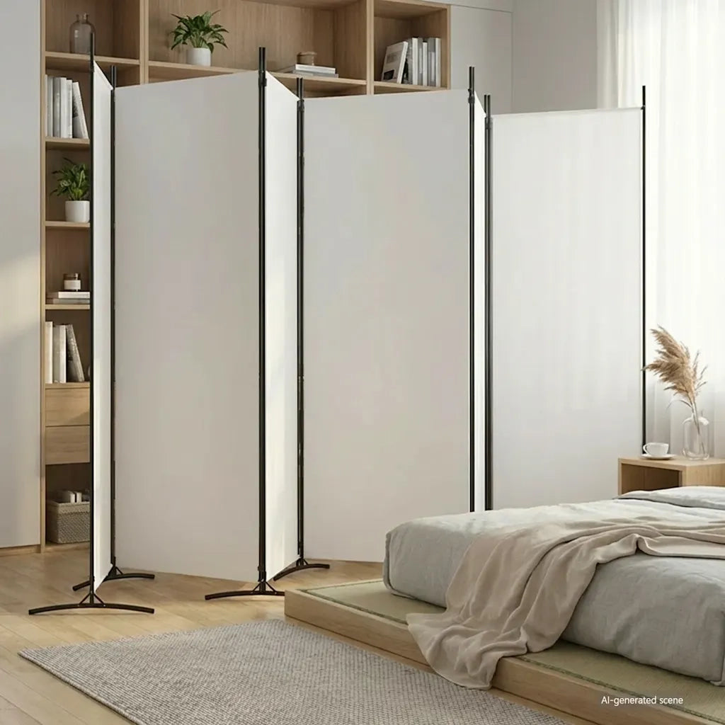 Divisorio a 6 Pannelli Bianco 520x180 cm Tessutocod mxl 121215