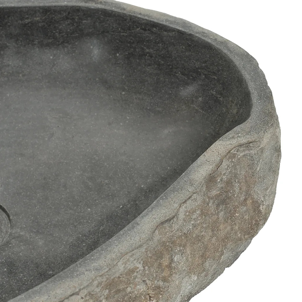 Lavandino-Lavello in Pietra di Fiume Ovale (45-53)x(34-41) cm