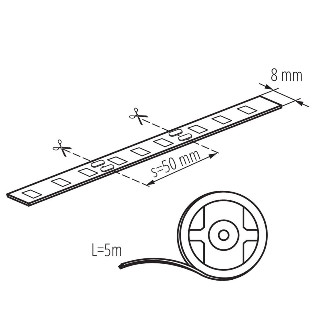 Striscia LED Kanlux 5m 4000K neutra IP65 12V dimmerabile