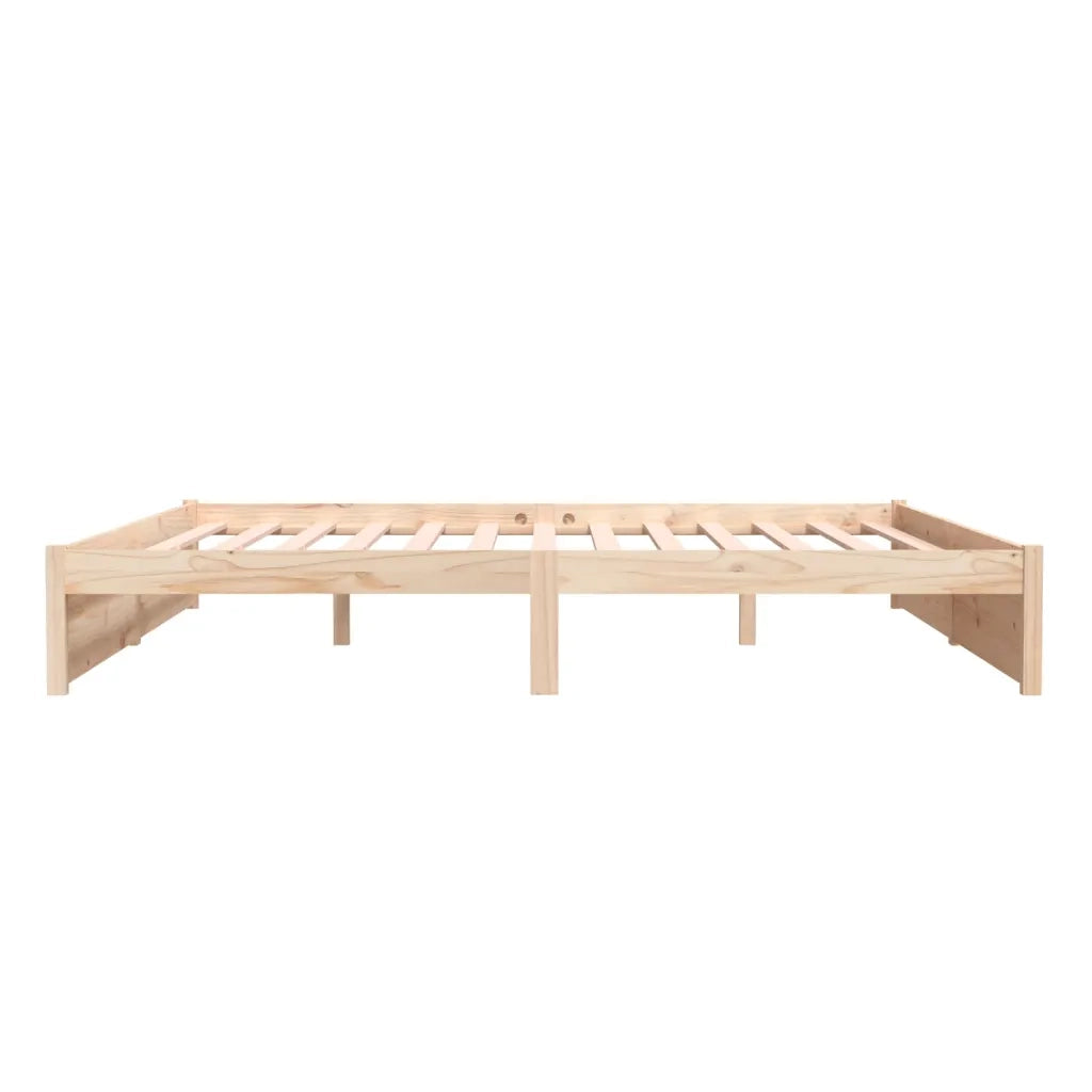 Giroletto senza Materasso-Struttura Letto in Legno Massello 200x200 cm 406592