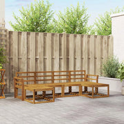Set di divani da esterno 6 pcs Naturale Legno multistrato