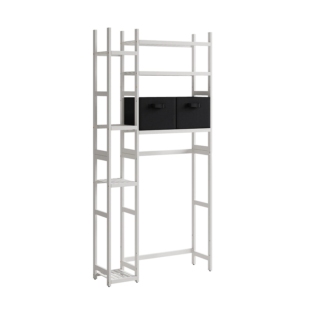 Vicco Ripiano per WC Bianco 78.5 x 163 cm con 2 cassetti in pile