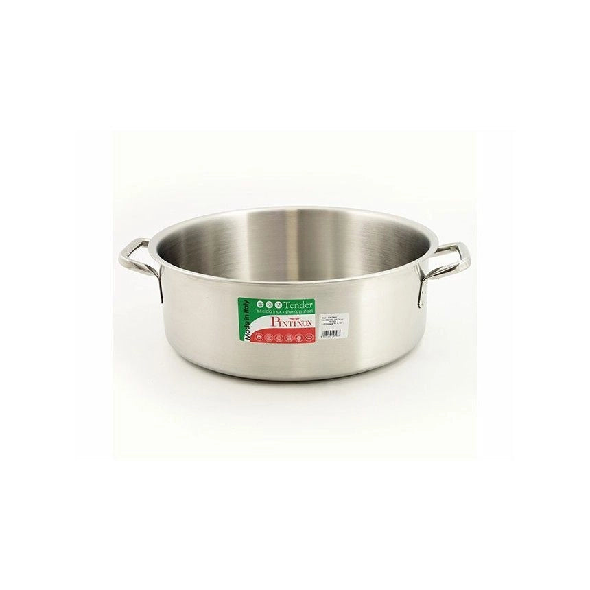 Casseruola bassa per induzione con 2 manici in acciaio inox Diametro 45 cm