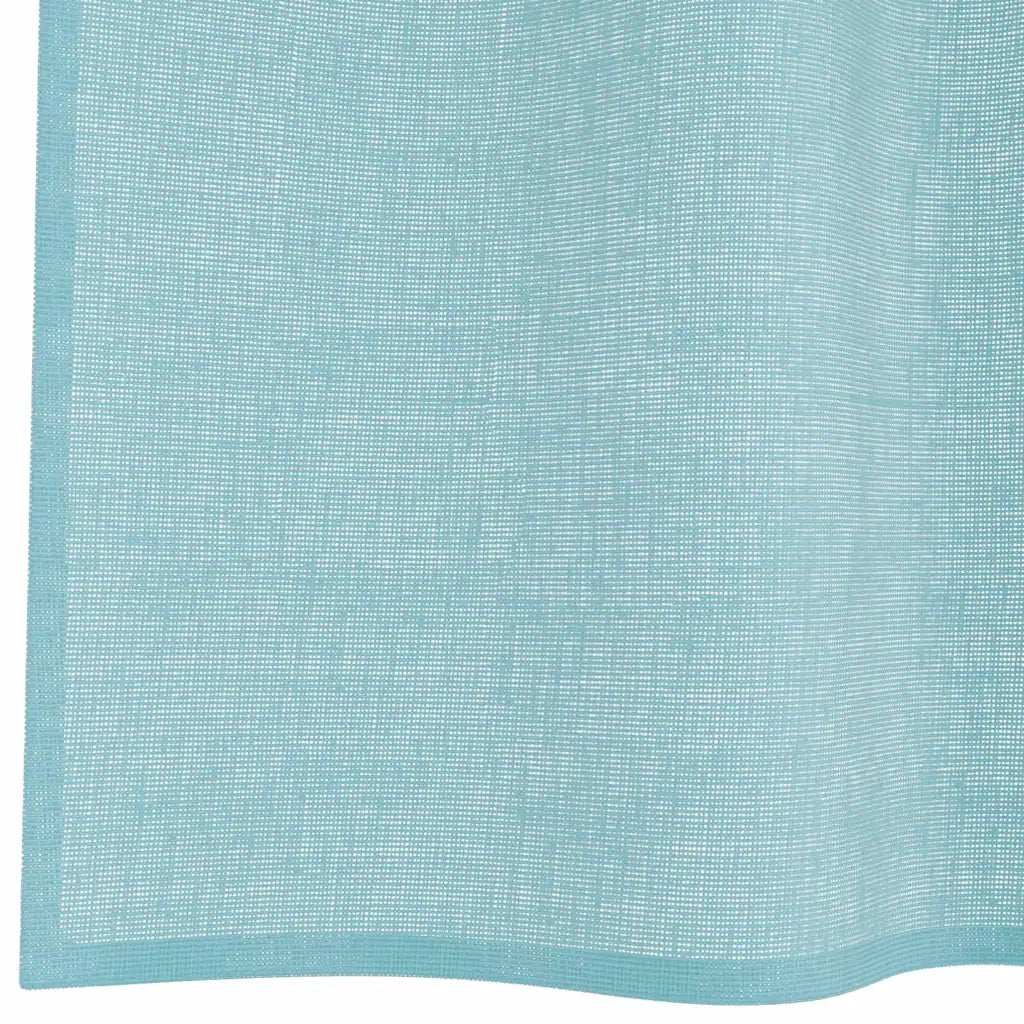 Tende in Voile con Passanti 2 pz Turchese 140x140 cm 4102326
