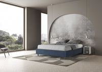 Letto Matrimoniale Sommier 160x210 cm Senza Rete Azelia Blu