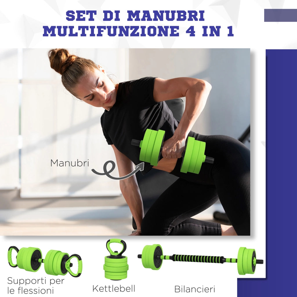 Set Pesi da Palestra 4 in 1 ¨C zephmum ¨C 40kg Totali