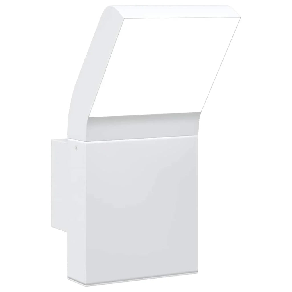 Applique LED da esterno 10 x 15 x 22 cm resistente alle intemperie illuminazione ambientale alluminio bianco 02_0056587