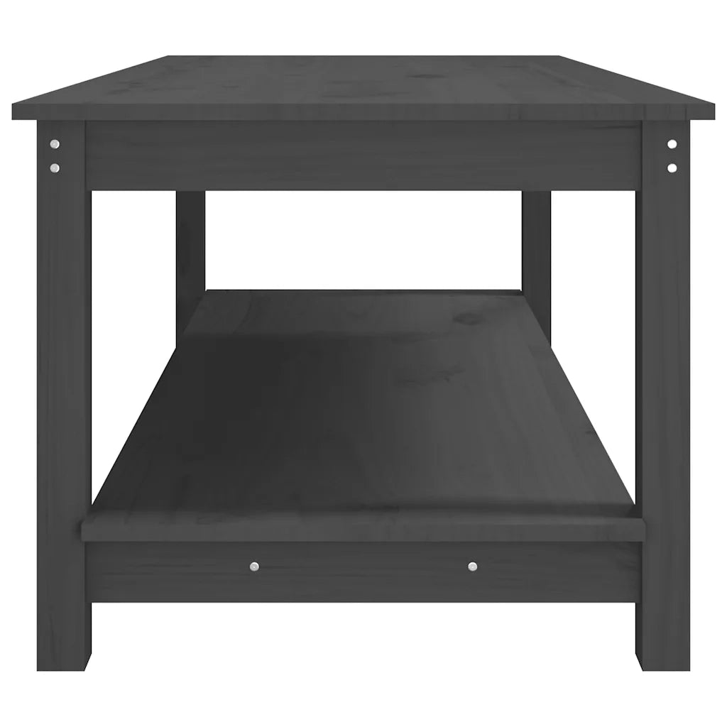 Tavolino da salotto | Tavolino da caff¨¨ | Tavolino da Soggiorno Grigio 110x55x45 cm Legno Massello di Pino