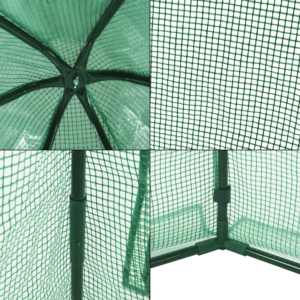 Serra da Giardino Hunze per Coltivazione Piante Copertura Semitrasparente Verde Alto 183 cm [en.casa]