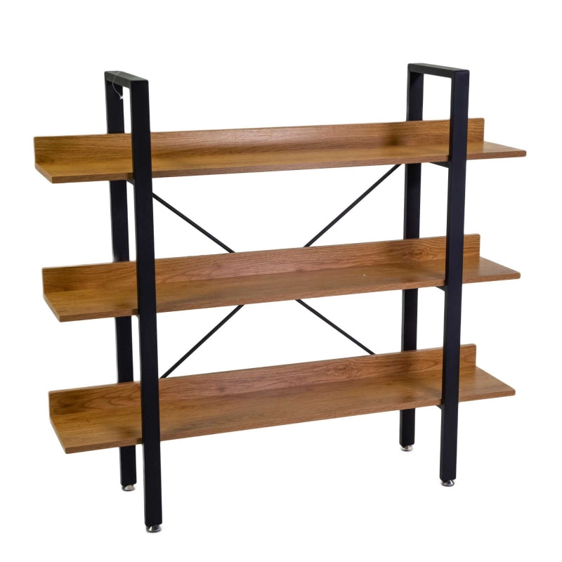 Scaffale metallo legno Achille 3 piani cm 120x28h108