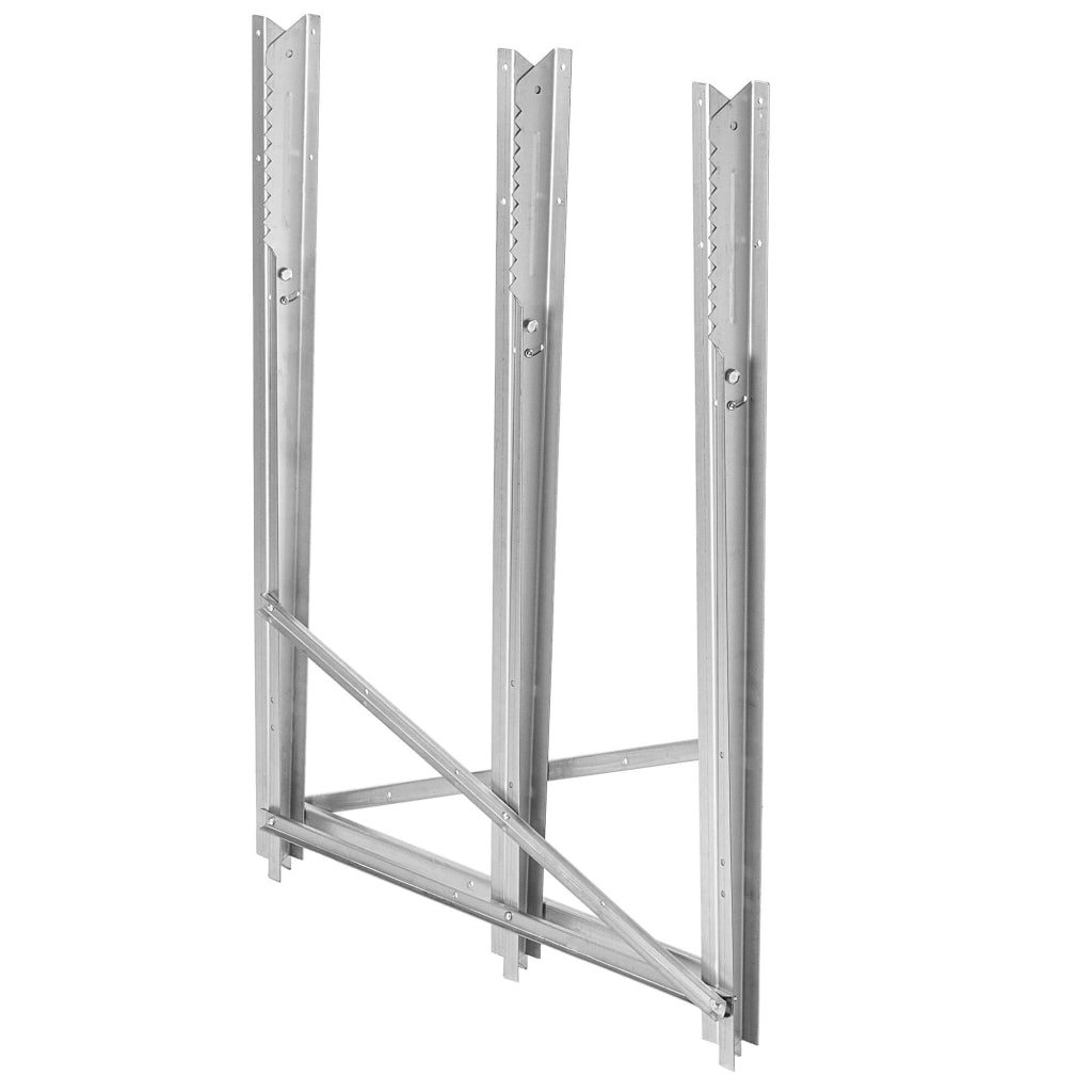 Supporto per taglio legno KADAX, cavalletto pieghevole in metallo, portata massima 150 kg.