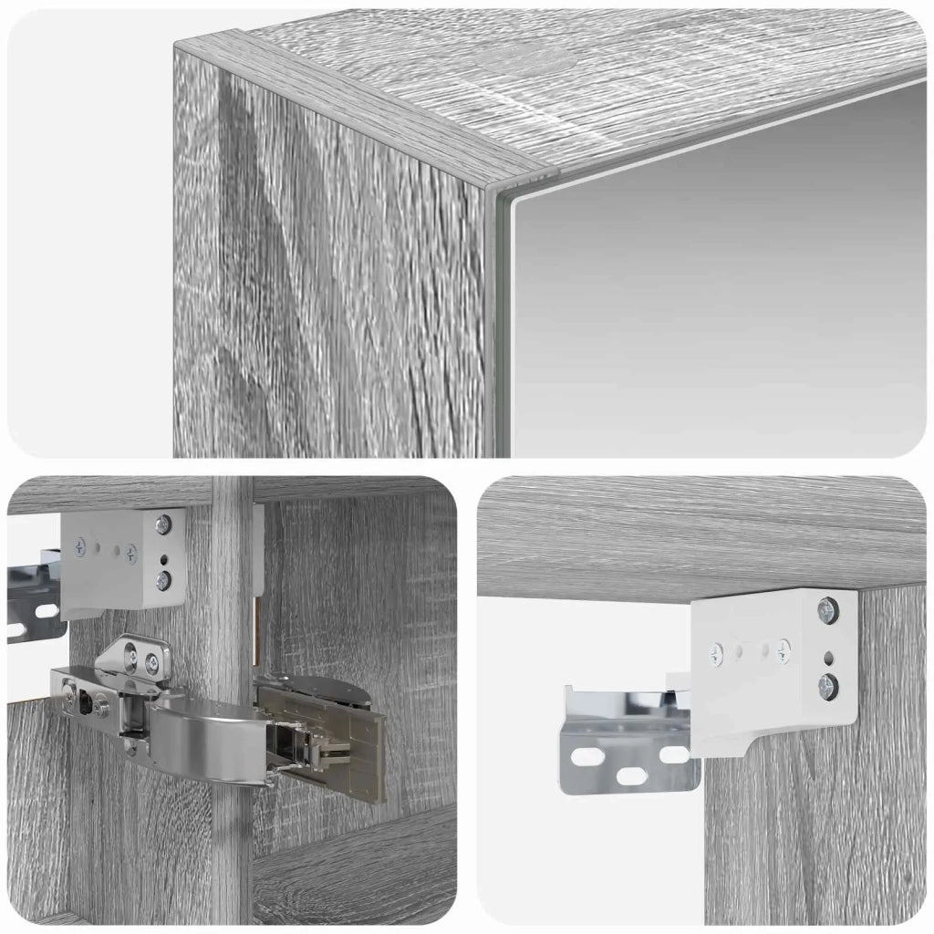 Mobiletto per specchio da bagno Grigio Sonoma 50 x 14,5 x 70 cm 889052