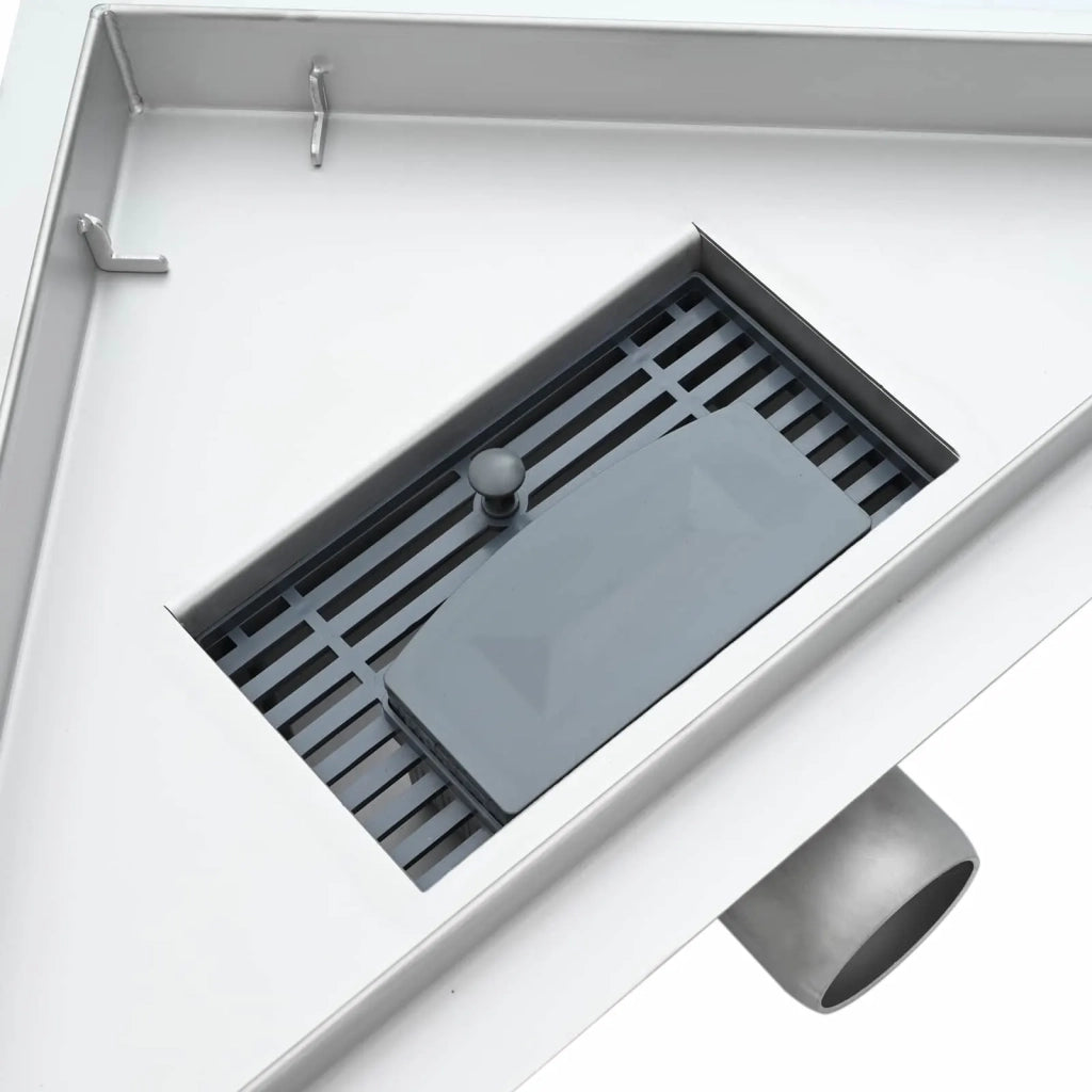 Scarico Doccia Triangolare 2 in 1 Argento 32 x 32 x 7,5 cm CFW8312429