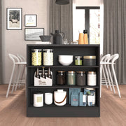 WHOUS Mobile a scaffale Sole con 3 ripiani antracite opaco e report 90x90x25 cm