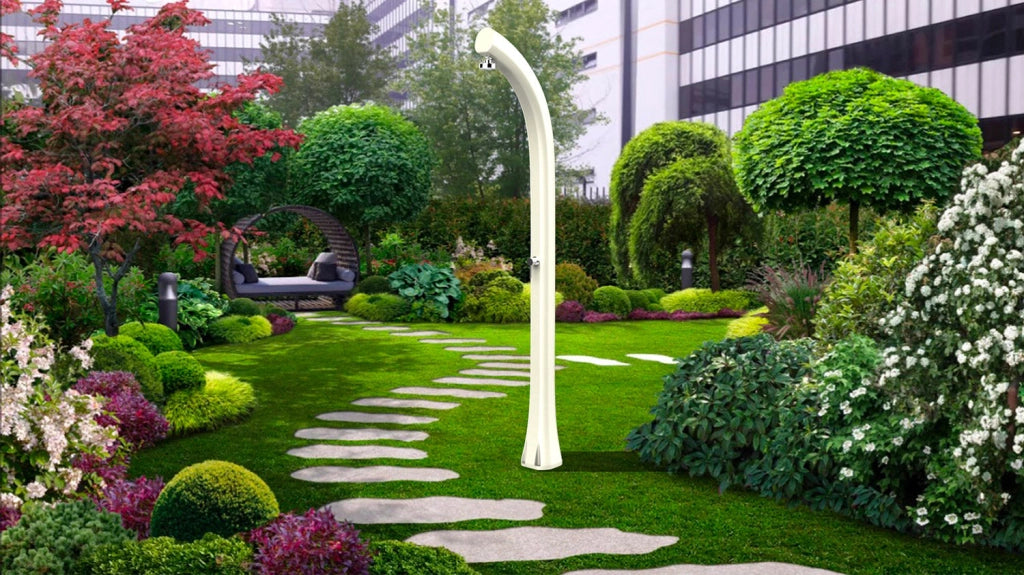 Doccia Solare da Esterno Giardino 30L Miscelatore Arkema Jolly Plus Verde Scuro