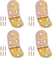 4 pezzi di cardini a semicircolo per battenti in alluminio verniciato a colori della pelle con 26 viti per cardini per arredamento domestico hardware cassetti cassetti cassetti cassa in legno (colorati)