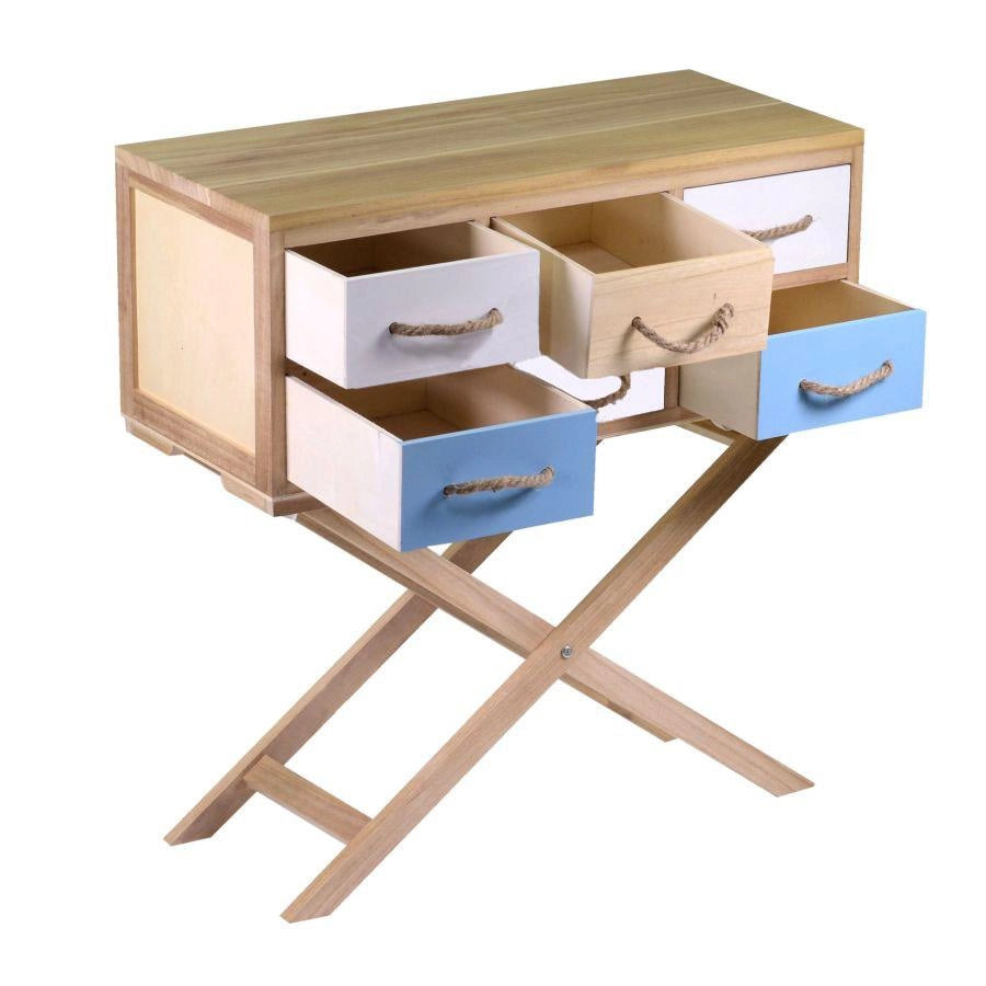 Cassettiera 6 Cassetti 67x30xh30/72 cm in Legno